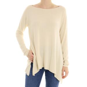MAGLIA CON SPACCHI BEIGE